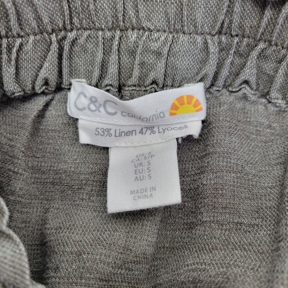 C&C California | Linen Blend  Retro Button Down Skirt Womens Small - Picture 6 of 7